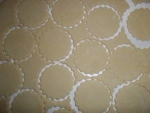 cutting out the pastry